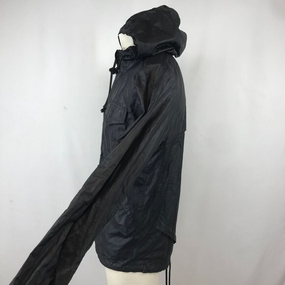 JOHN ELLIOT + CO ~ SIZE 2 ~ BLACK HOODED FULL ZIP LIGHT WEIGHT JACKET COAT - Picture 5 of 8